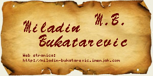 Miladin Bukatarević vizit kartica